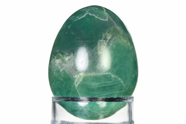 Polished Green Fluorite Egg - Fluorescent! #322473